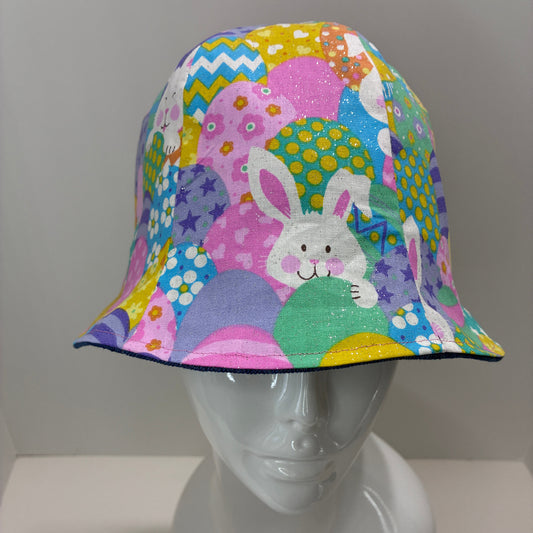 Denim Easter Eggs Hat | Reversible