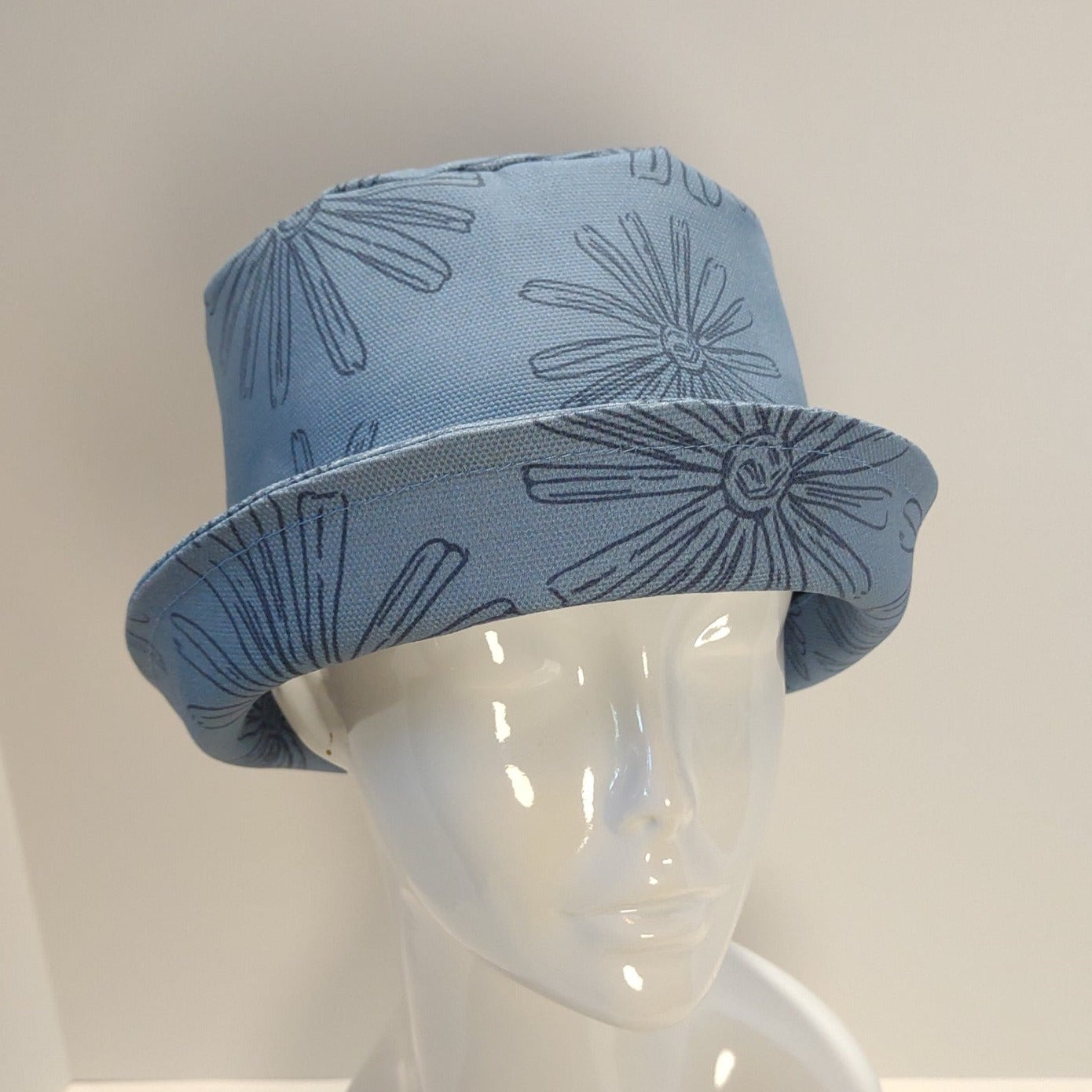Breezy: Hand-Sketched Flowers Cuffed Hat