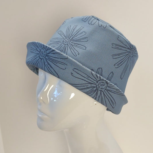 Breezy: Hand-Sketched Flowers Cuffed Hat