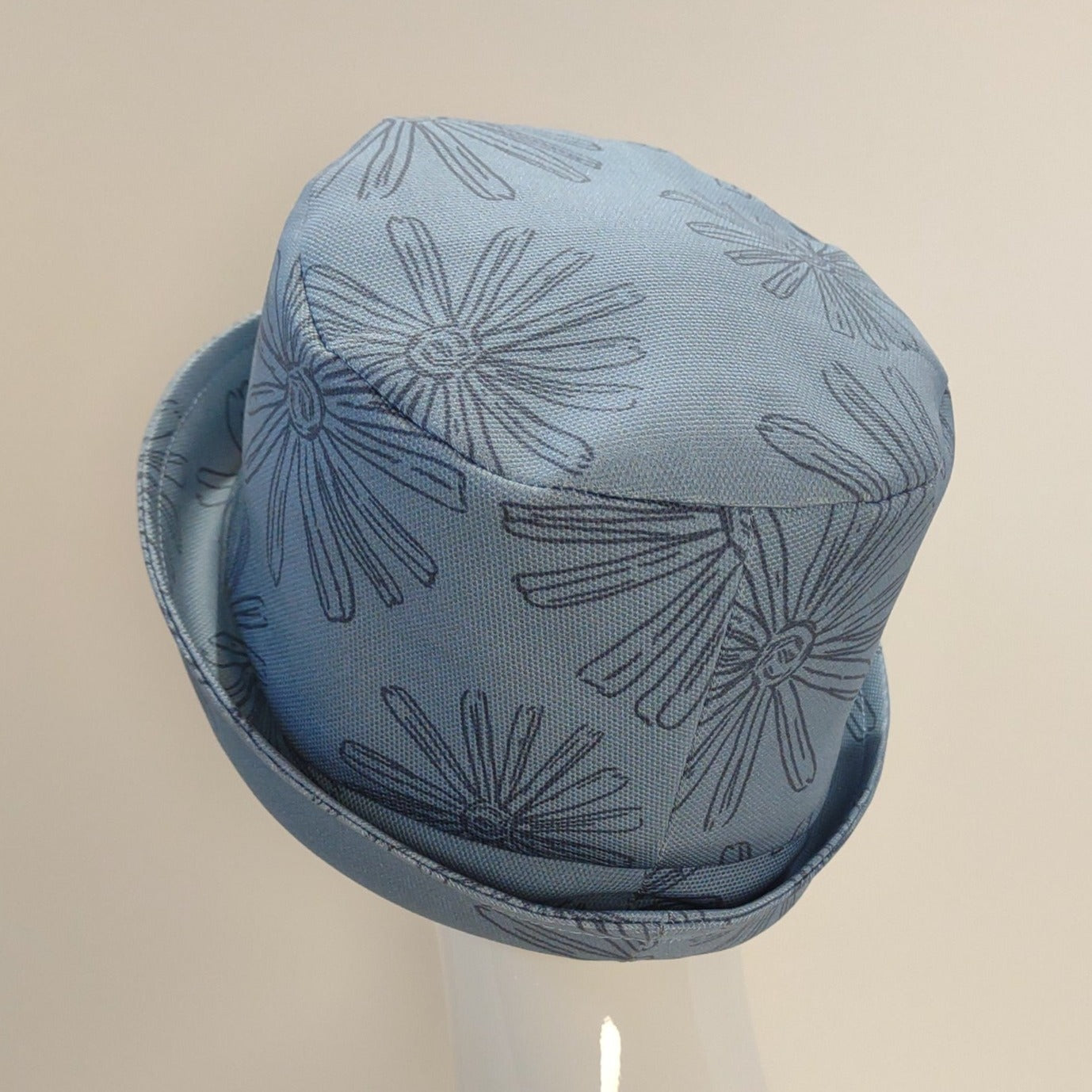 Breezy: Hand-Sketched Flowers Cuffed Hat
