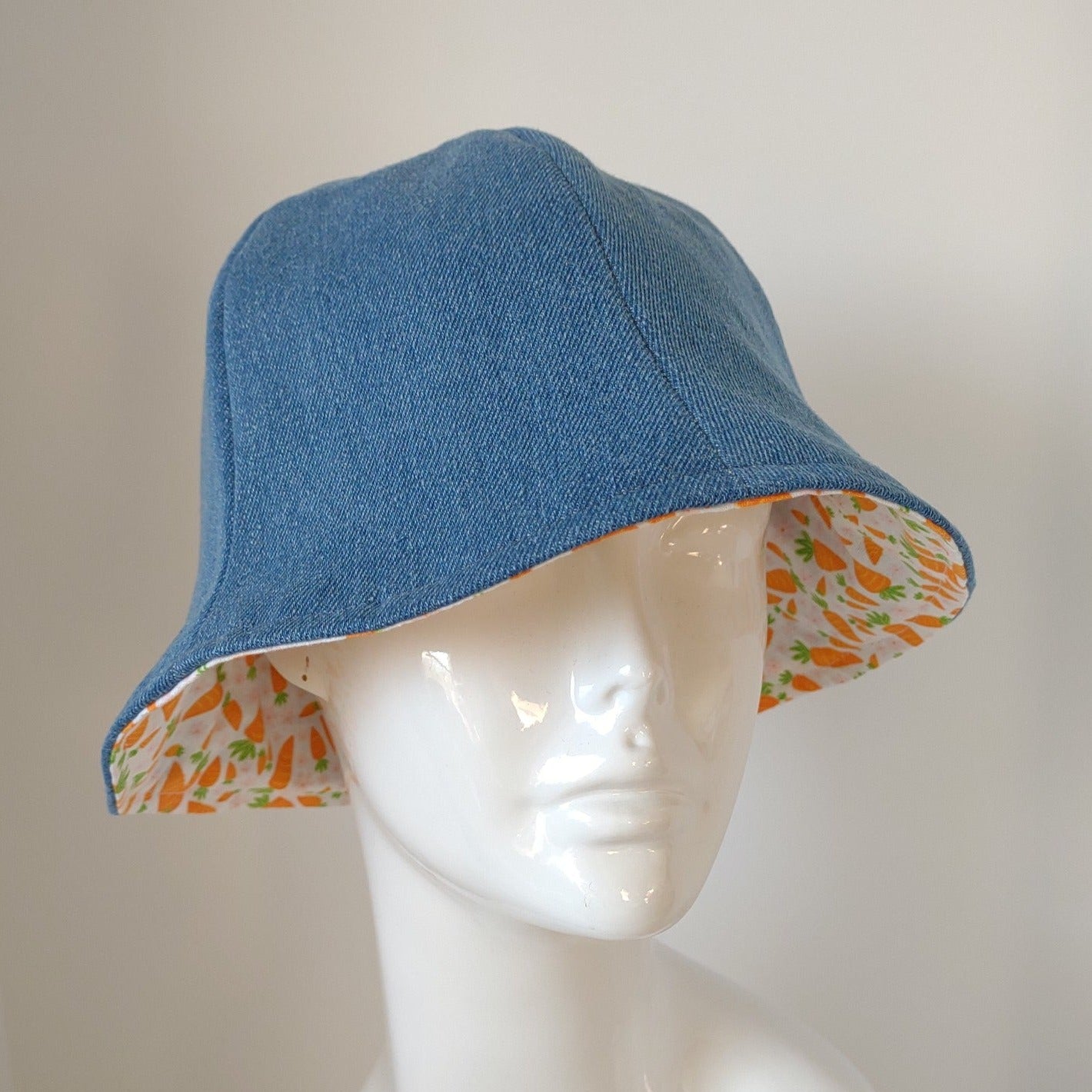 Denim Carrots Hat | Reversible