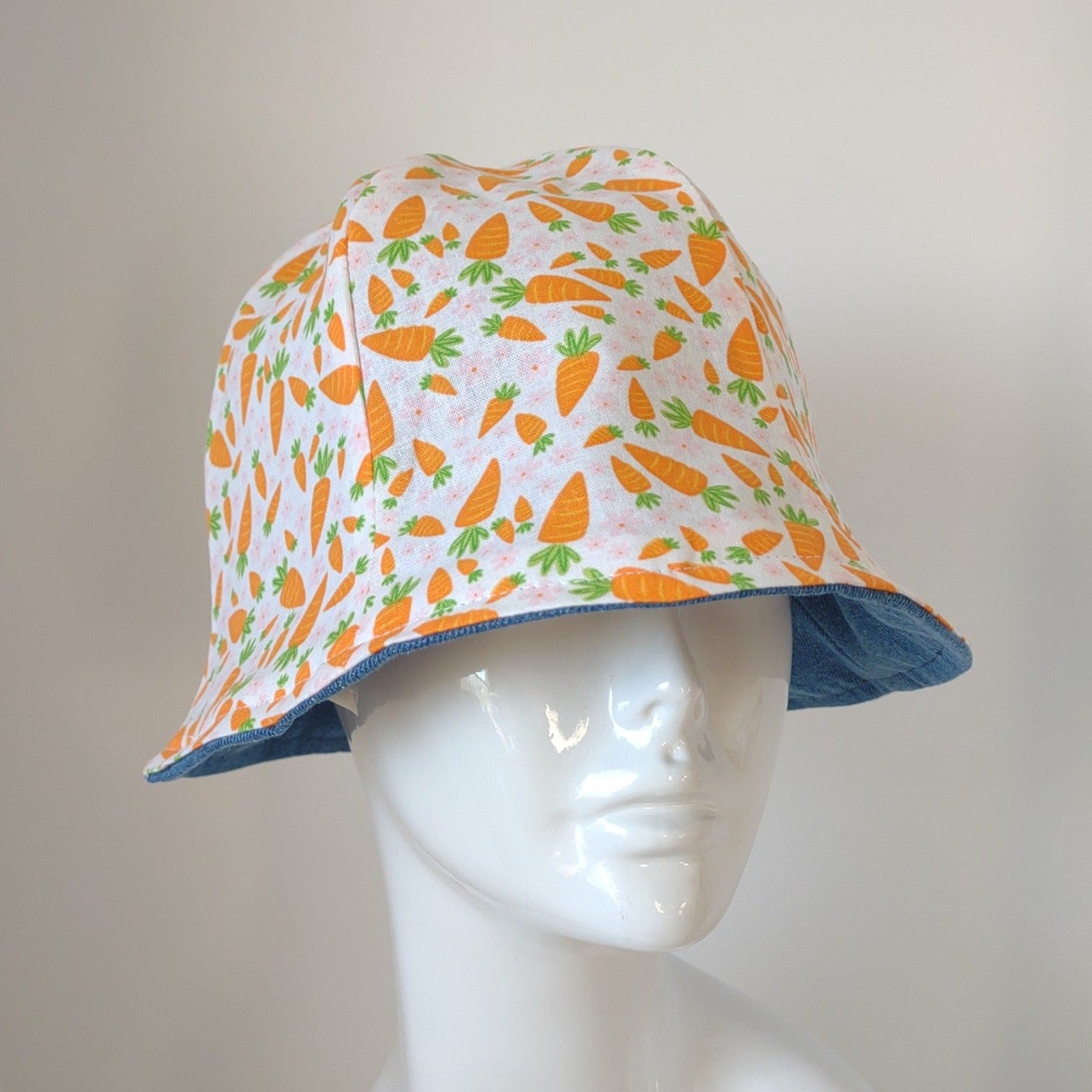 Denim Carrots Hat | Reversible