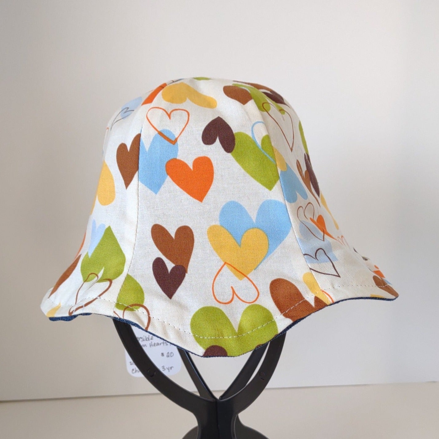 Denim Hearts Hat | Child 1 1/2 to 3 Yrs