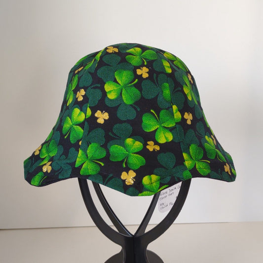 Black Denim Shamrocks Hat | Child 1 1/2 to 3 Yrs