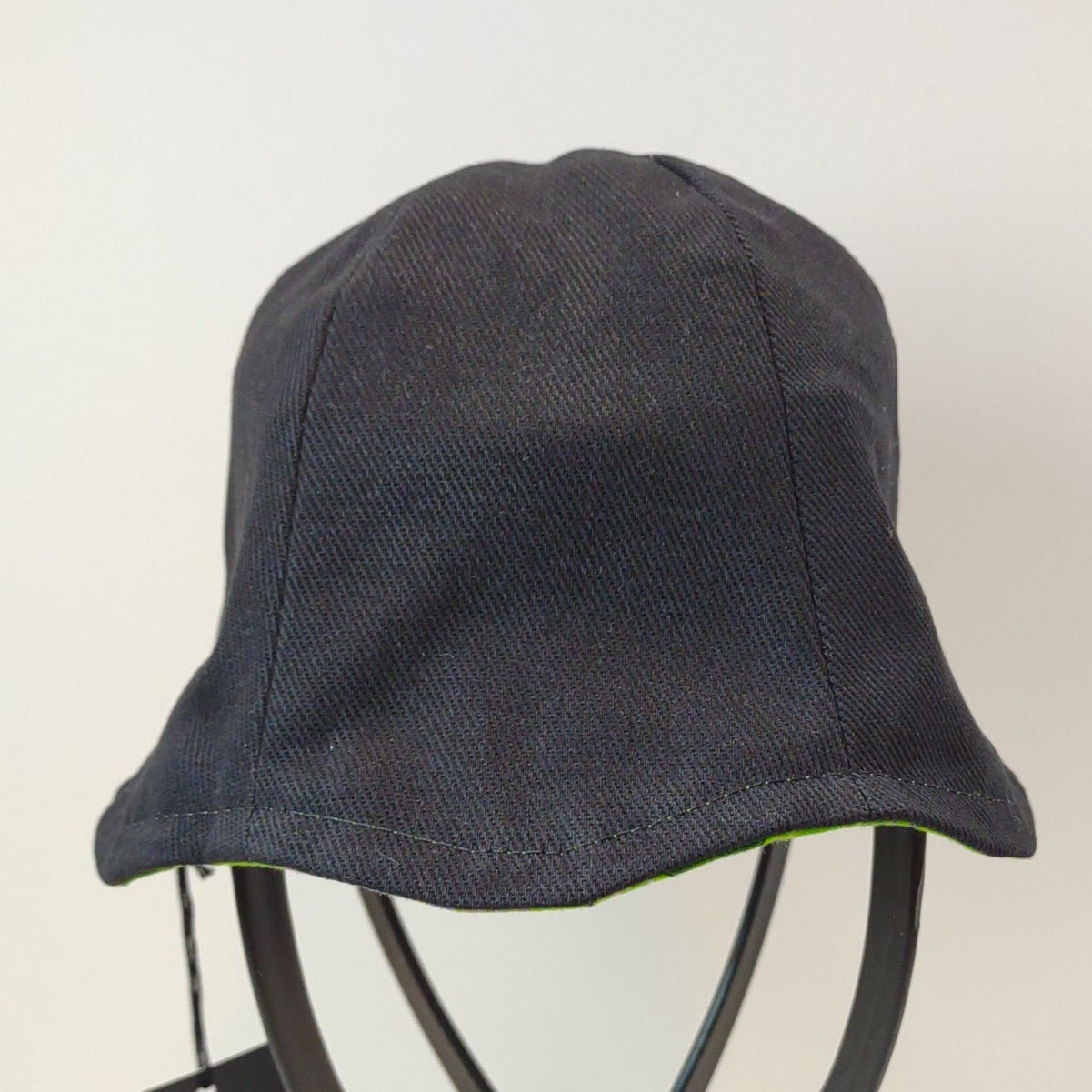 Black Denim Batik Shamrock Baby Hat | 0-1 Year