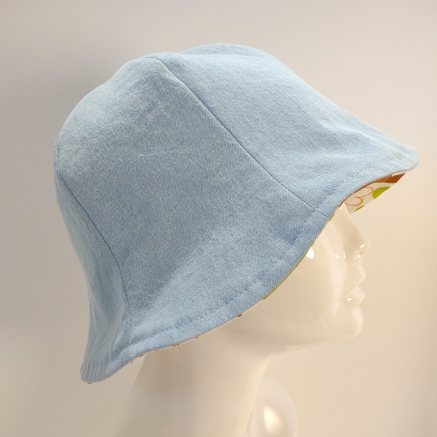 Denim & Hearts Hat | Reversible