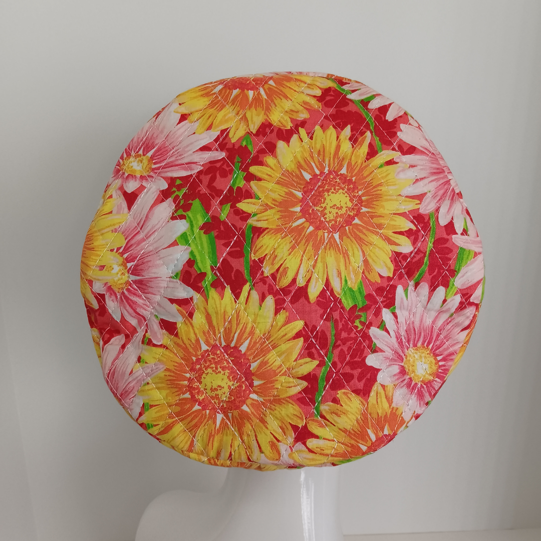Big Bright Summer Quilted Beret