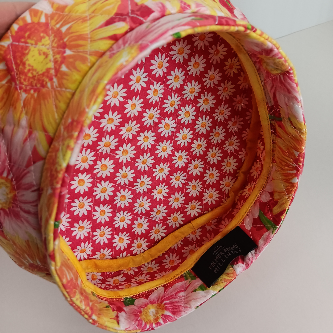 Big Bright Summer Quilted Beret