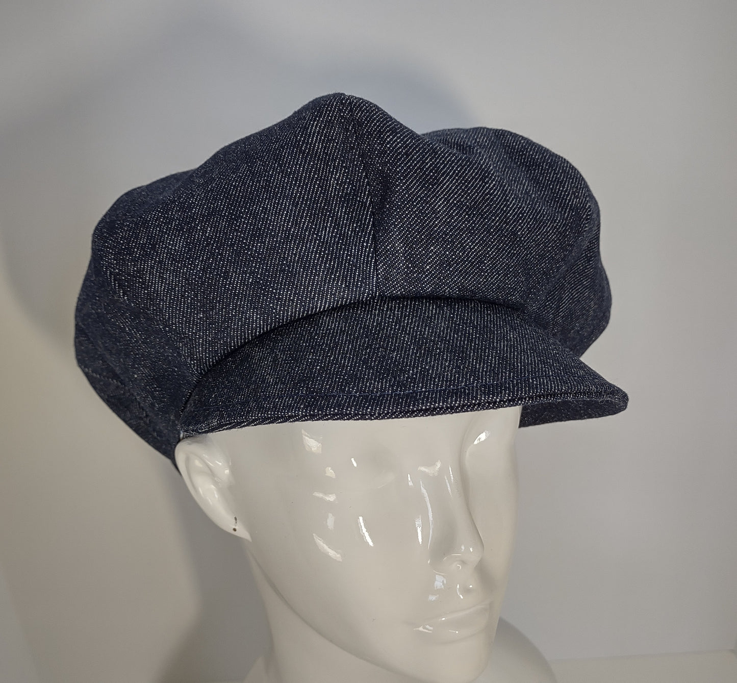 Deep Blue Denim Baker Boy Hat