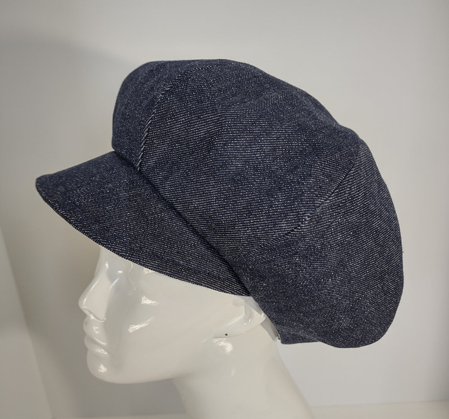 Deep Blue Denim Baker Boy Hat