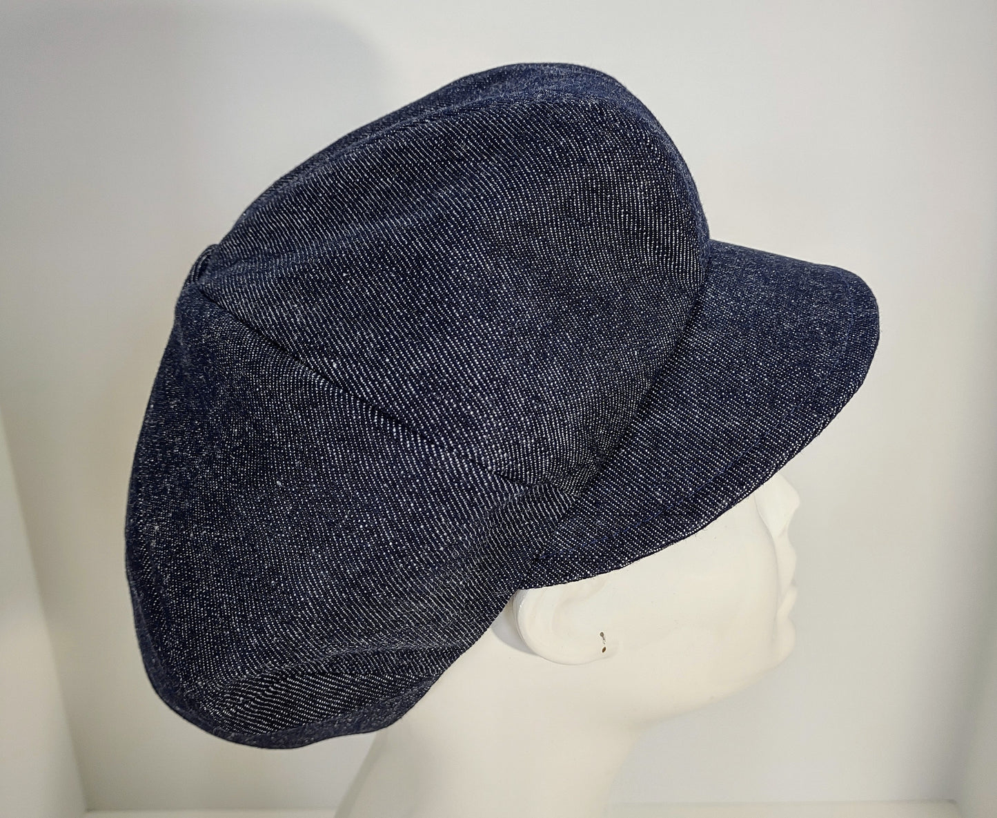 Deep Blue Denim Baker Boy Hat