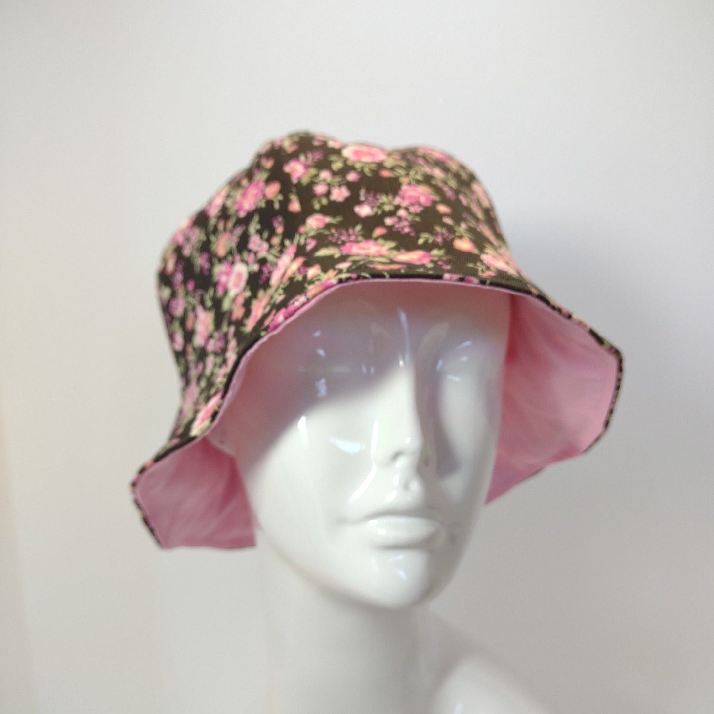 Pink Rose Denim Tulip Hat