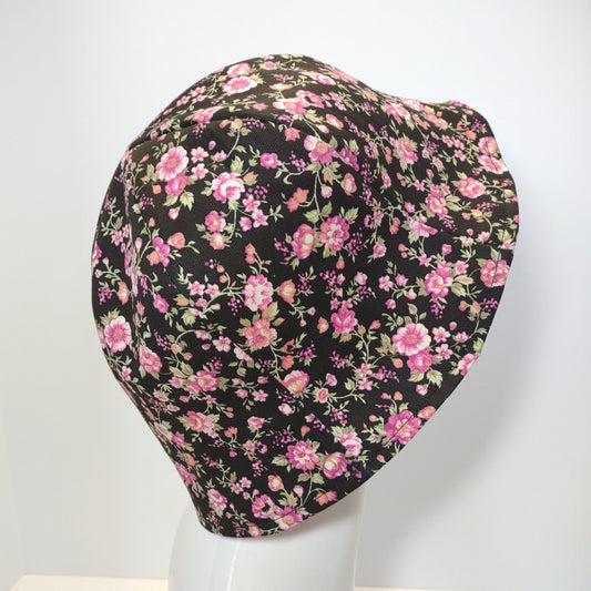Pink Rose Denim Tulip Hat