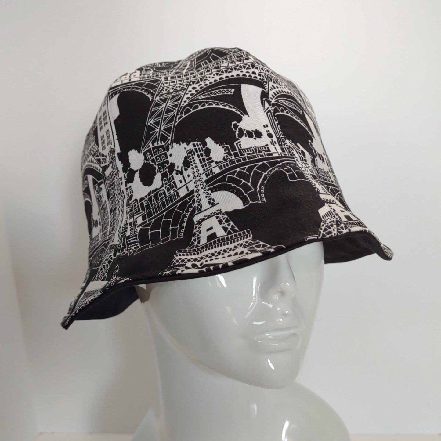 Paris in Black & White Hat | Reversible