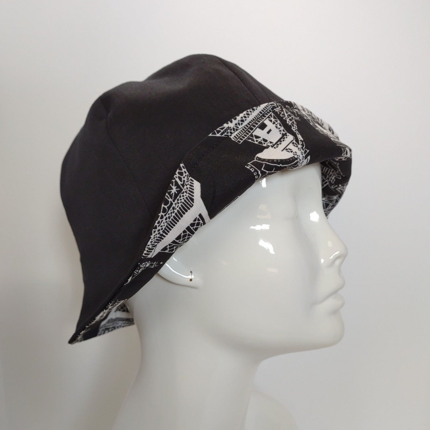 Paris in Black & White Hat | Reversible