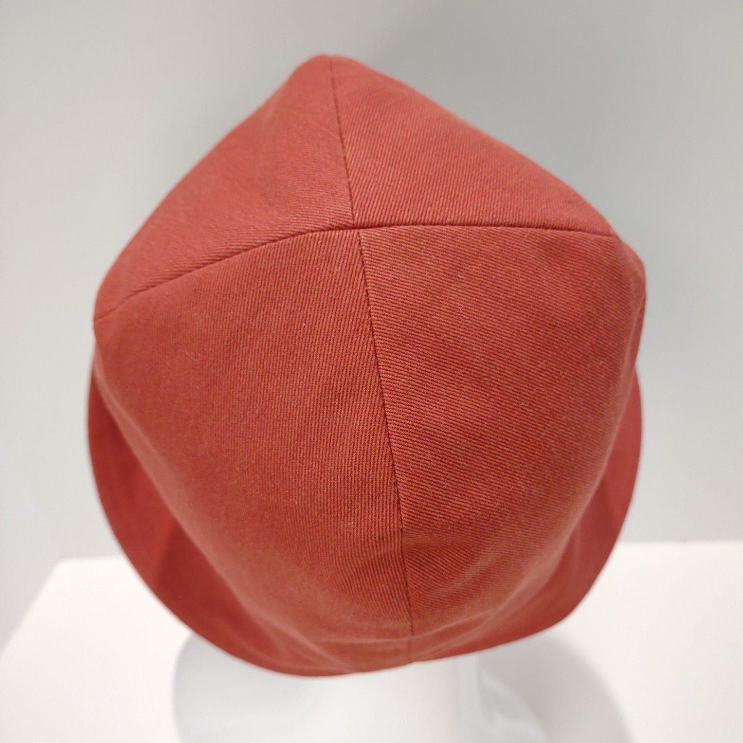 Rust Denim Cloche With Fall Leaves & Bicycle Lining