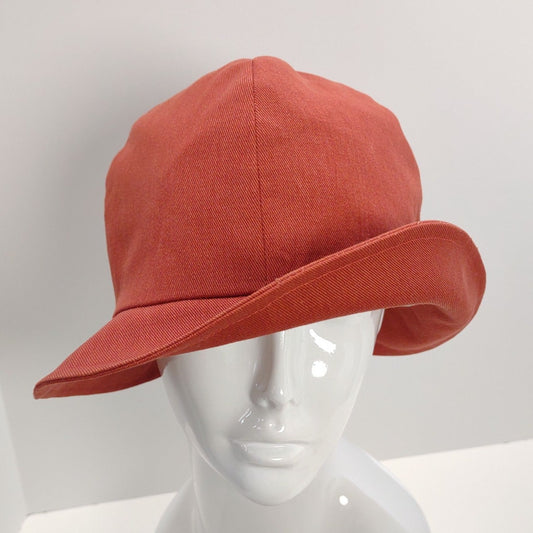 Rust Denim Cloche With Fall Leaves & Bicycle Lining