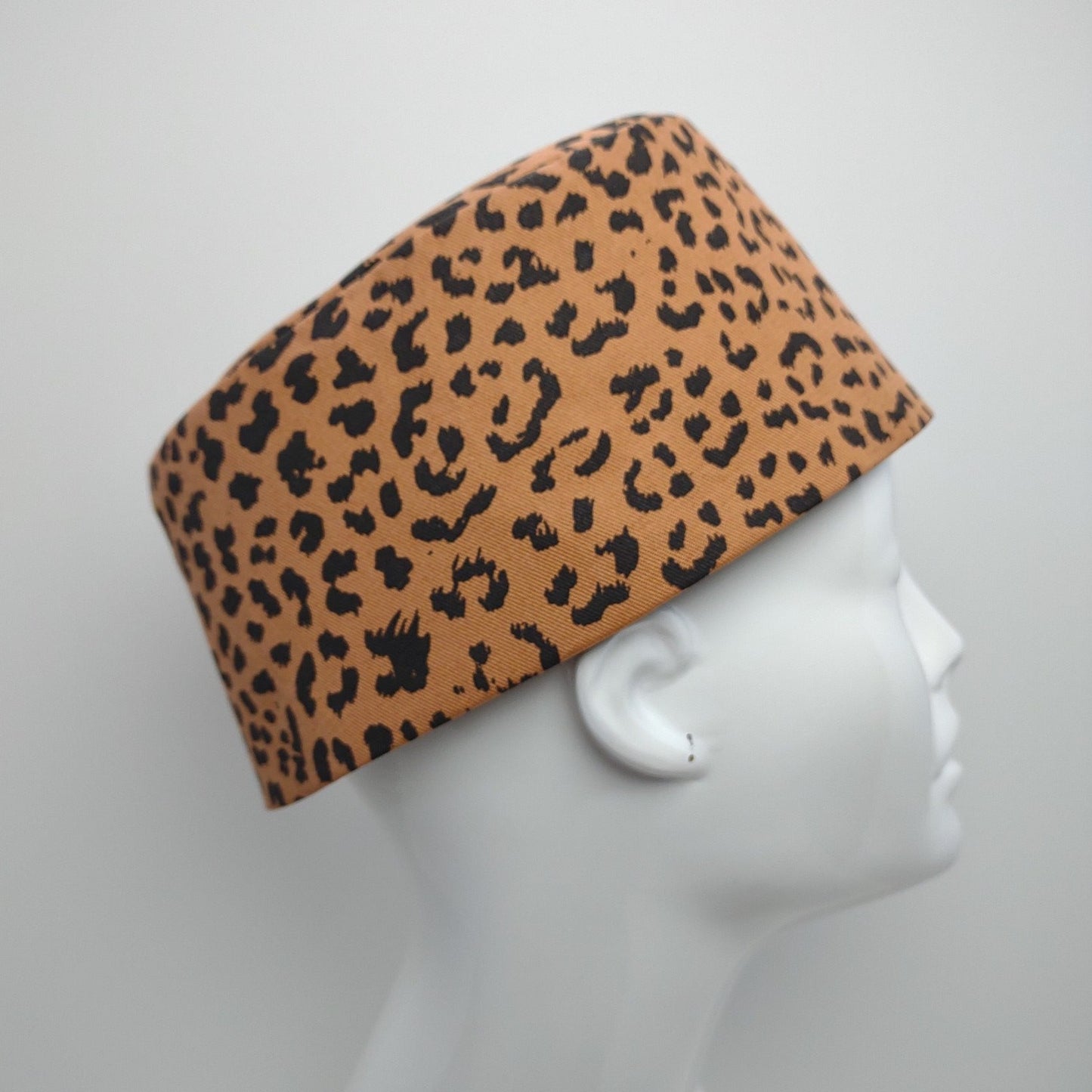 Animal Print Denim Fez