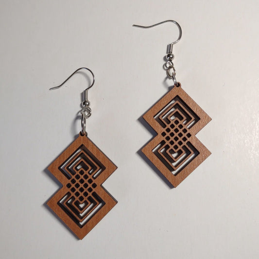 Handcrafted Woodcut Earrings | Craftsman