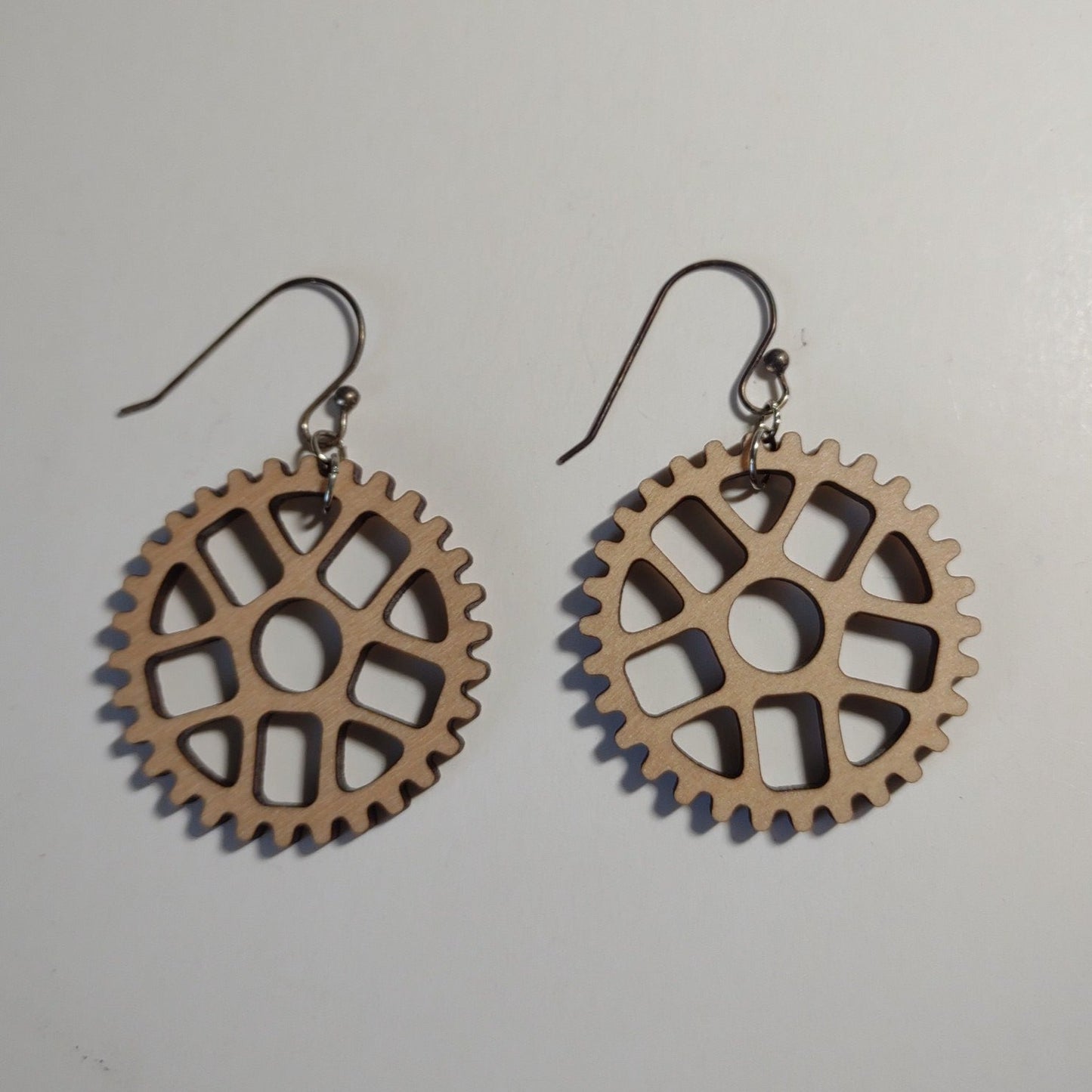Handcrafted Woodcut Earrings | Chainring