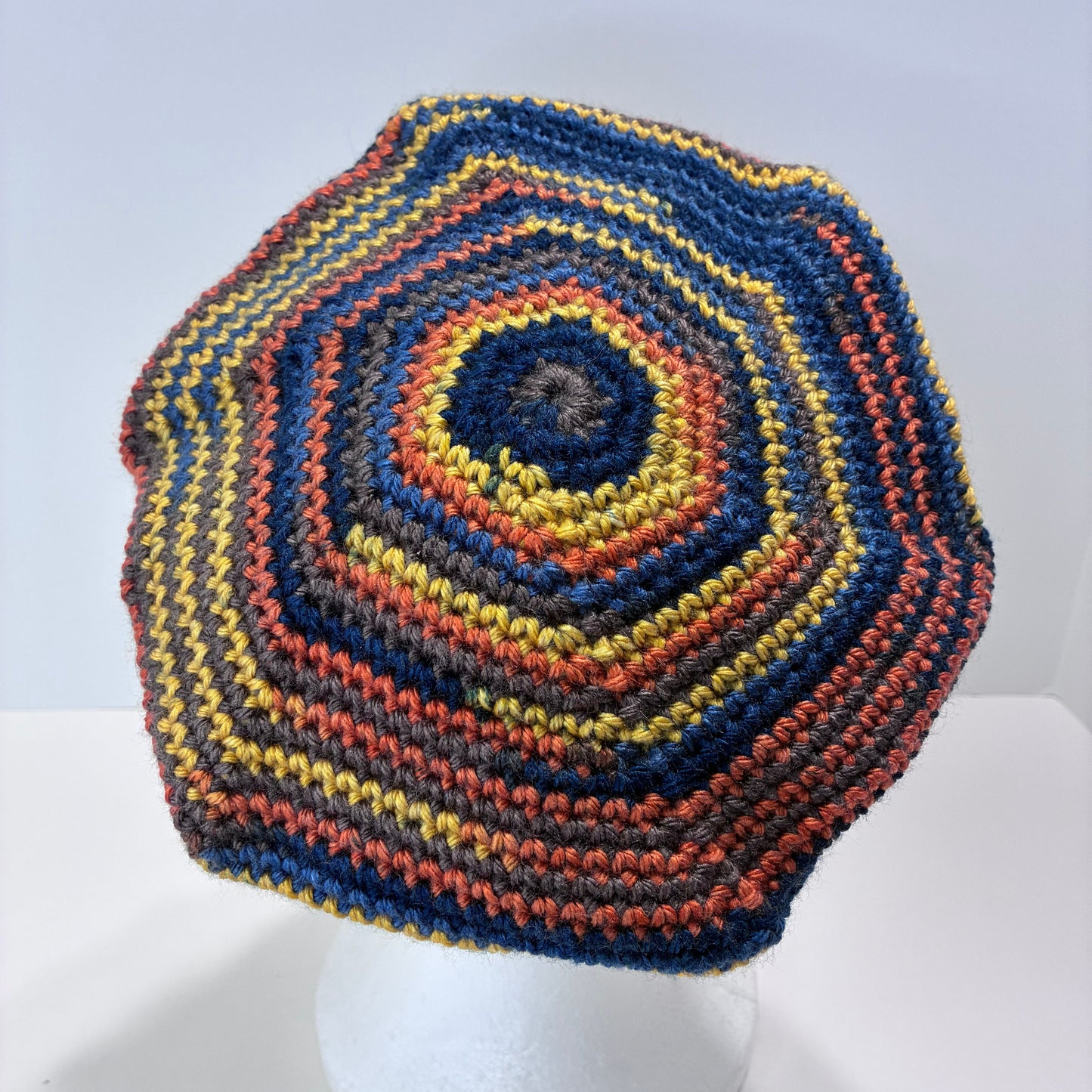 Colorful crocheted hat 