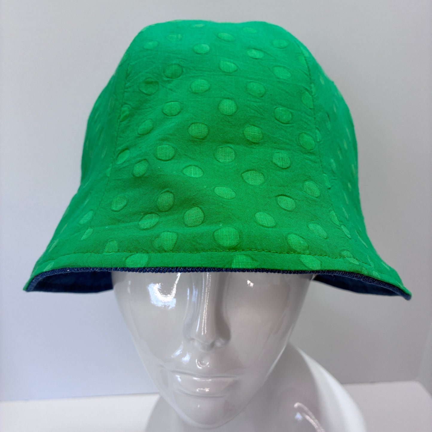 Green Dot Batik Hat | Reversible