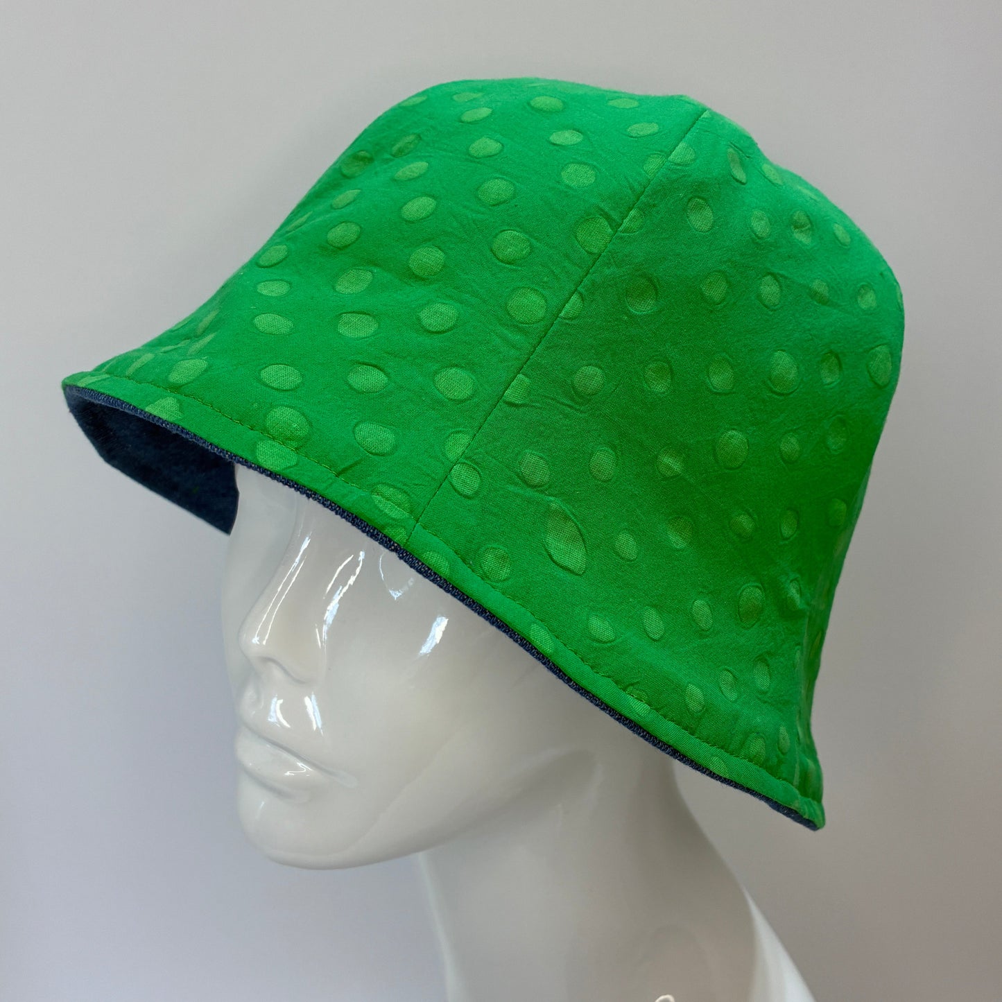 Green Dot Batik Hat | Reversible