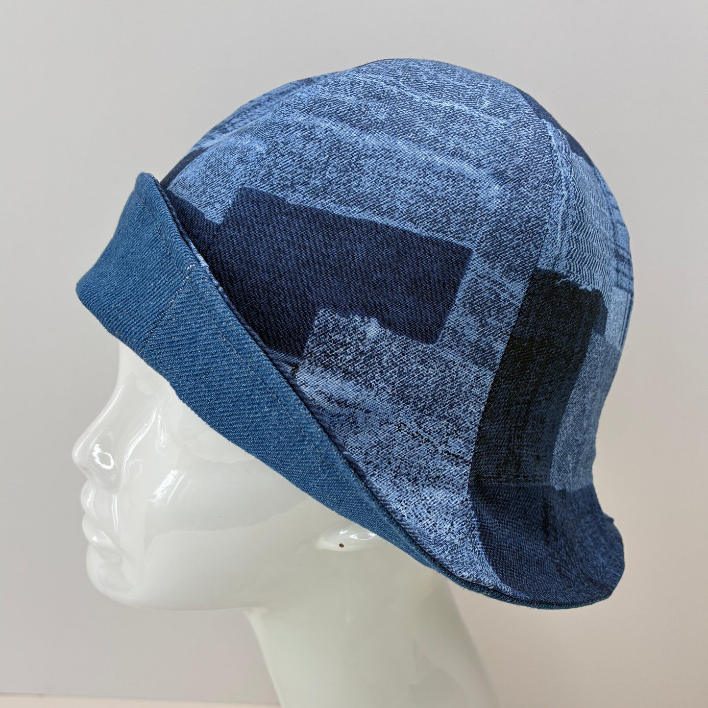 Denim Patchwork Hat | Reversible
