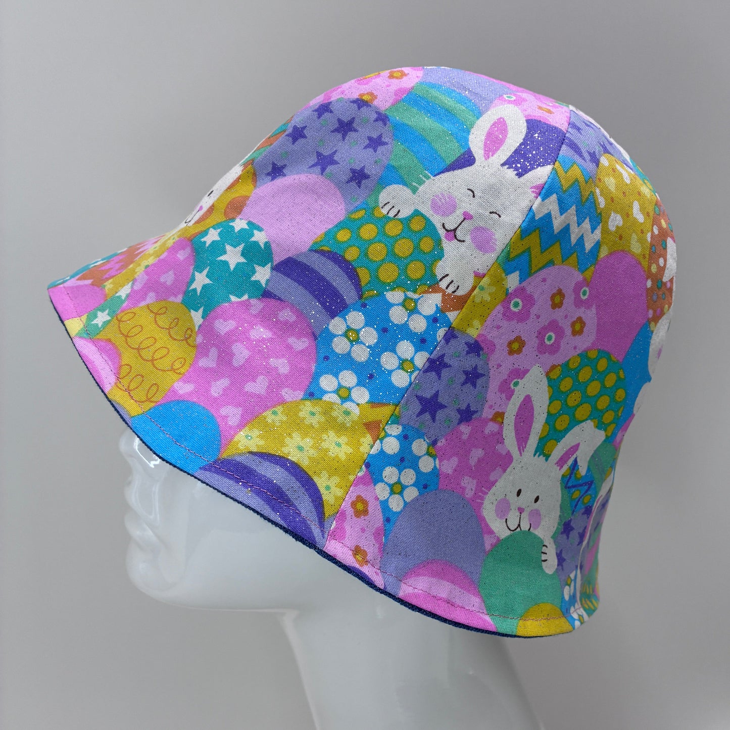 Denim Easter Eggs Hat | Reversible