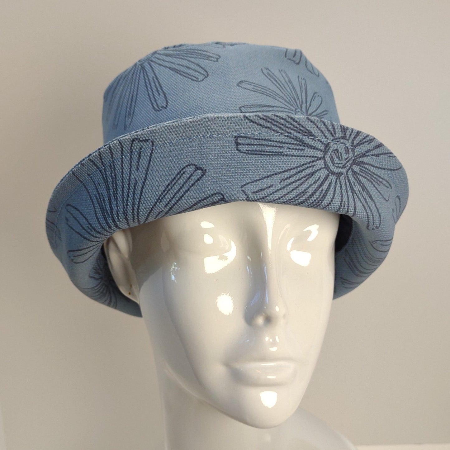 Breezy: Hand-Sketched Flowers Cuffed Hat