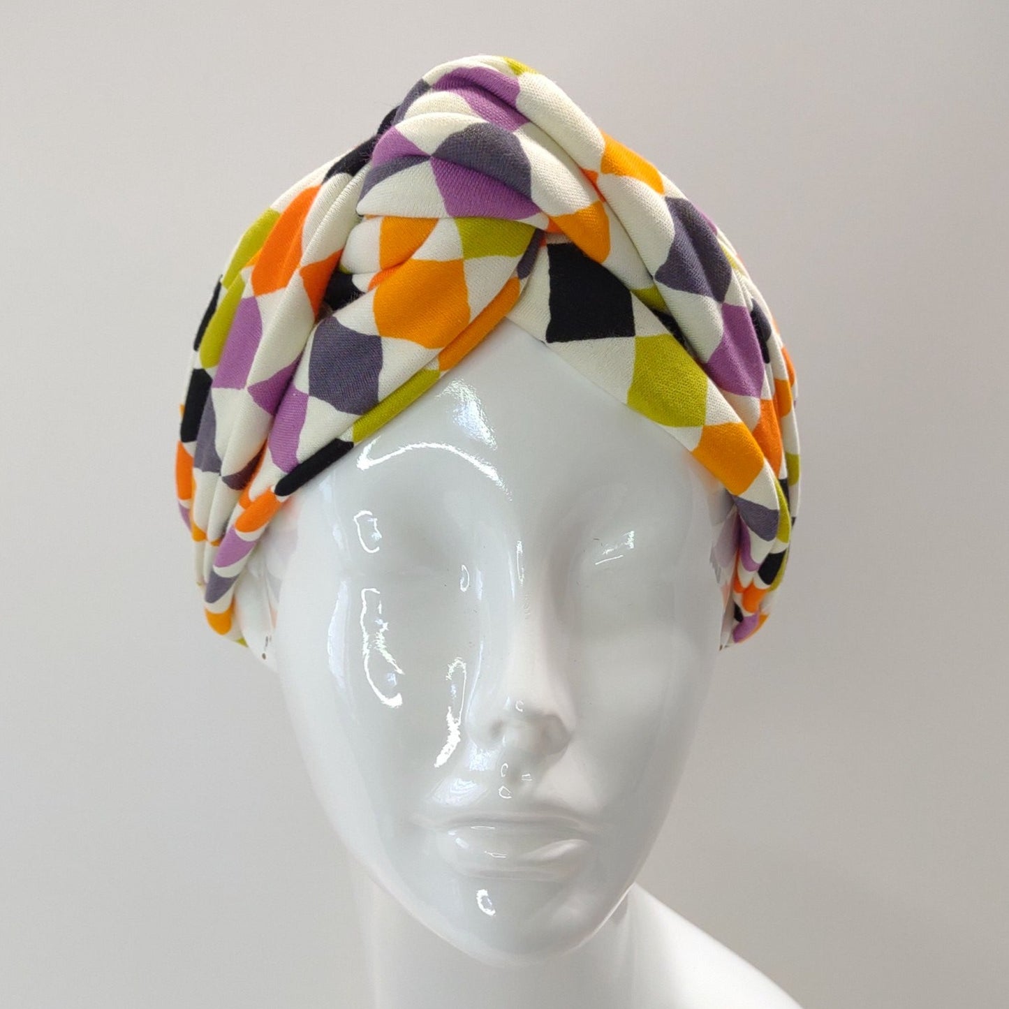 Diamonds Twisted Knit Turban