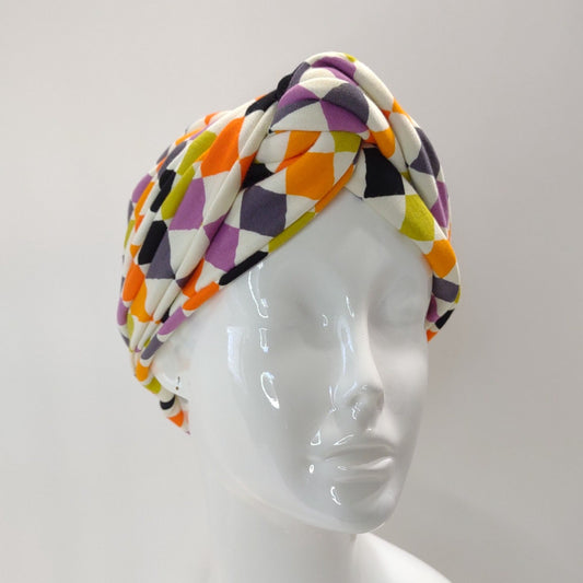 Diamonds Twisted Knit Turban