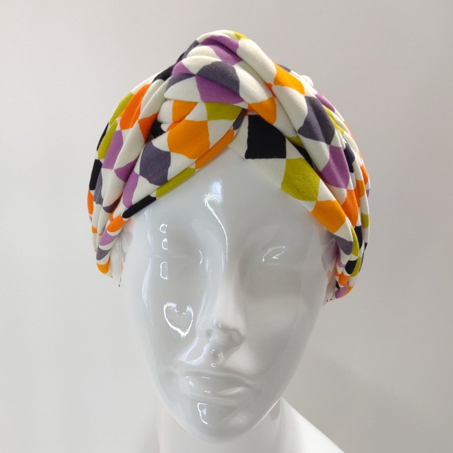 Diamonds Twisted Knit Turban