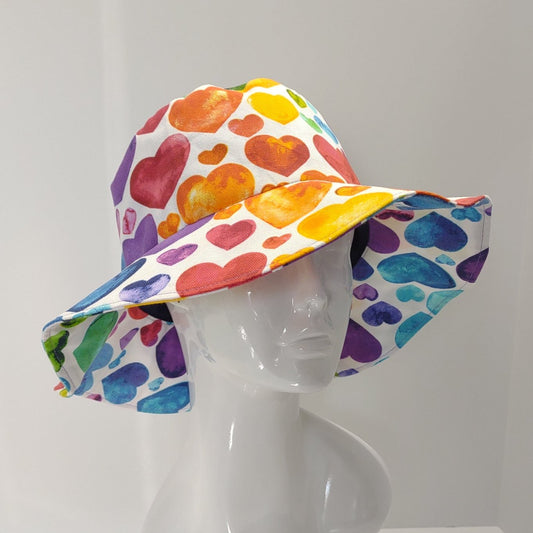 Pride Hearts Brimmed Hat