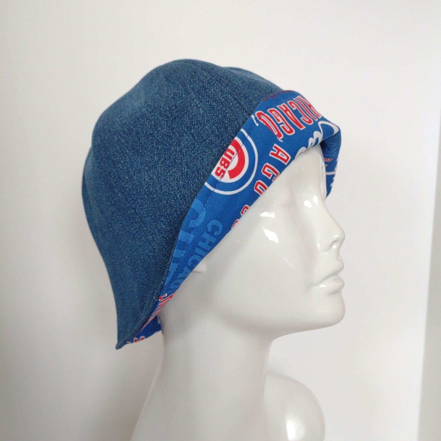 Denim Chicago Cubs Tulip Hat | Reversible