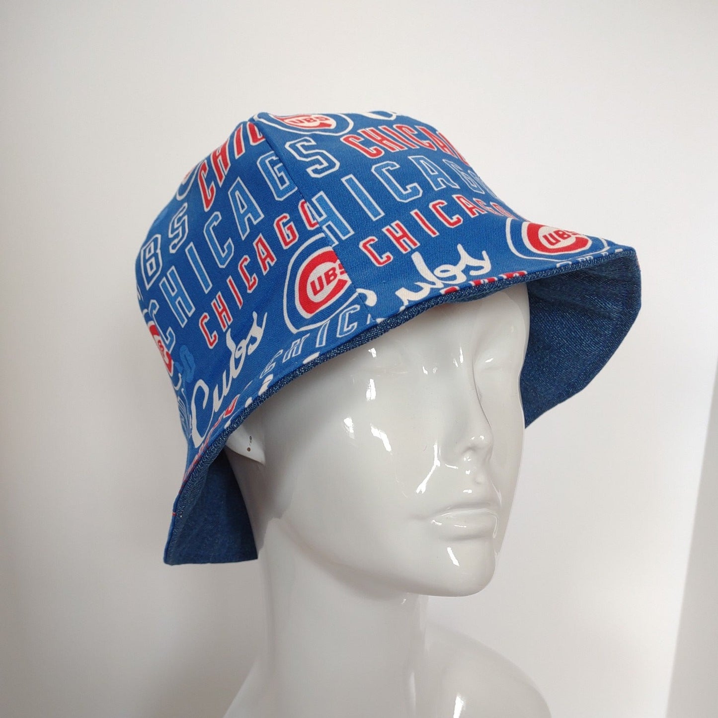 Denim Chicago Cubs Tulip Hat | Reversible